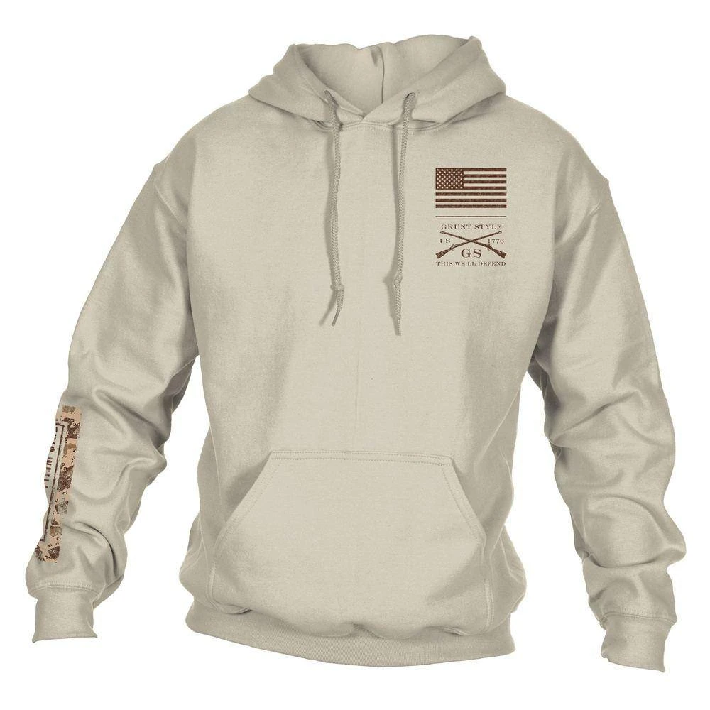 This We'll Defend Sleeve Hoodie - Desert Camo - Image 9