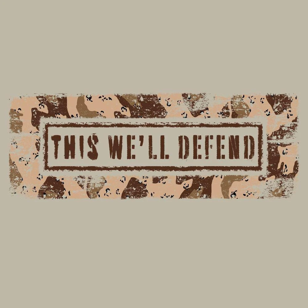 This We'll Defend Sleeve Hoodie - Desert Camo - Image 7