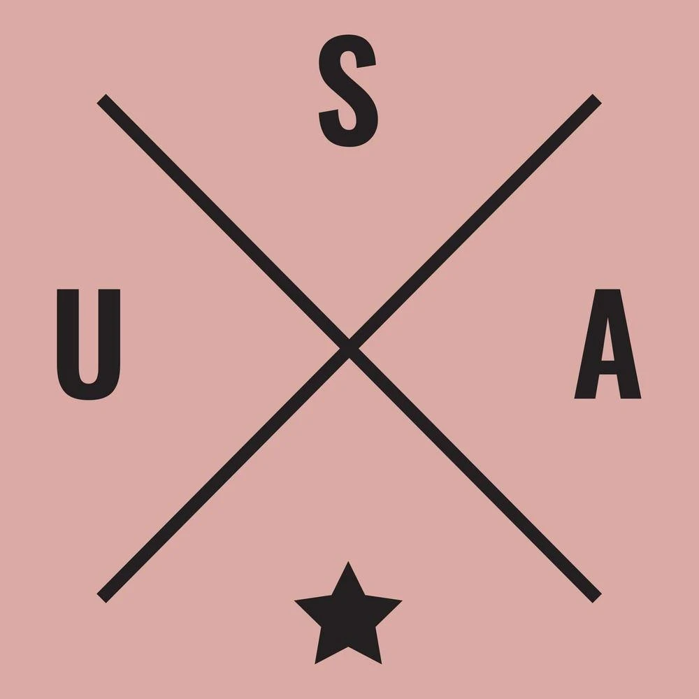 Women's Simple USA Cropped T-Shirt - Desert Pink - Image 3