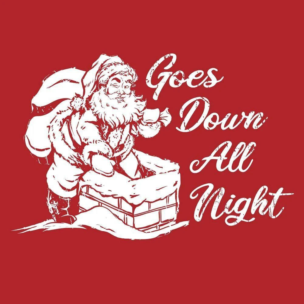 Goes Down All Night Tee - Red - Image 4
