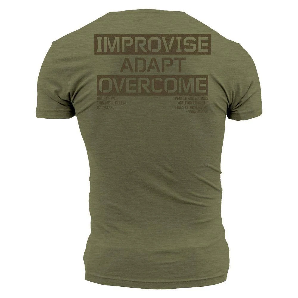 Improvise Adapt Overcome T-Shirt - Military Green - Image 6