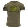 Love Guns Poem T-Shirt - Military Green