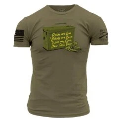 Love Guns Poem T-Shirt - Military Green