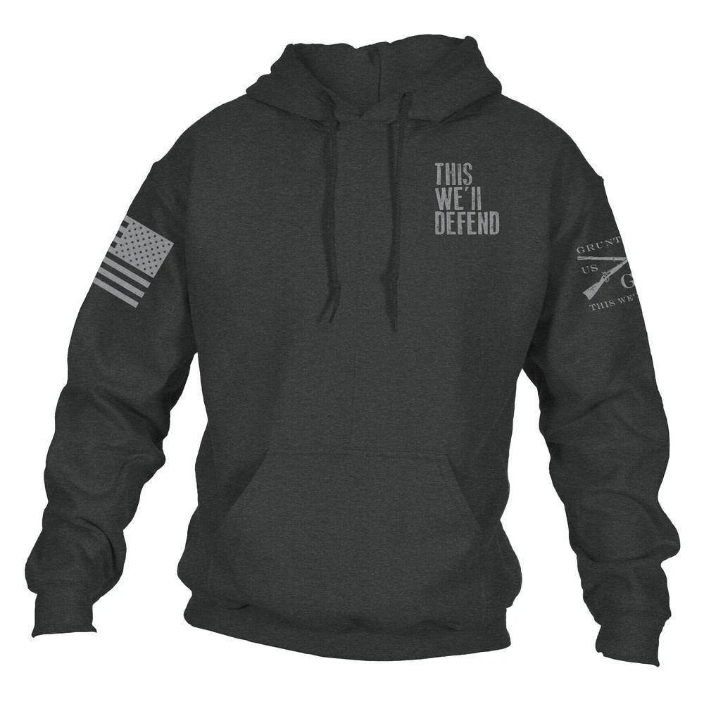 This We'll Defend Hoodie - Dark Heather - Image 7