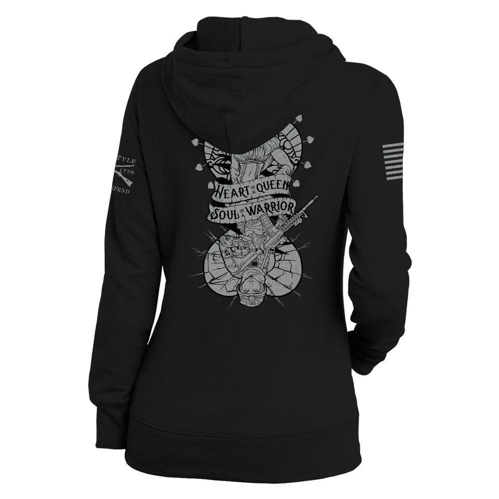 Women's Heart And Soul Of A Warrior Hoodie - Black - Image 8