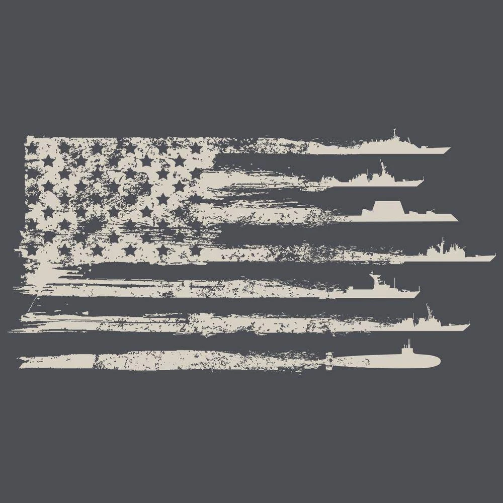 By Sea Flag T-Shirt - Dark Grey - Image 3