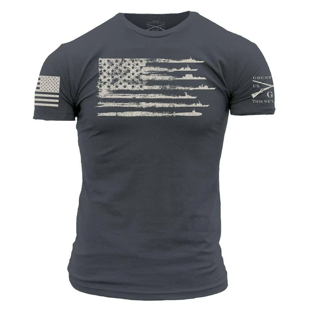 By Sea Flag T-Shirt - Dark Grey