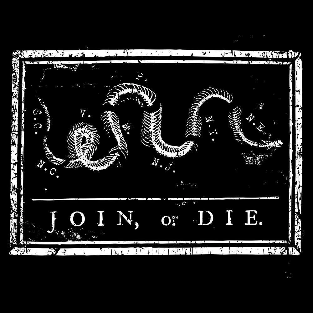Join Or Die Pocket T-Shirt - Black Heather - Image 7