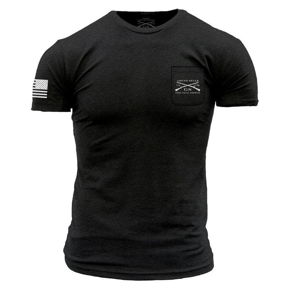 One Generation Away Pocket T-Shirt - Black Heather - Image 6