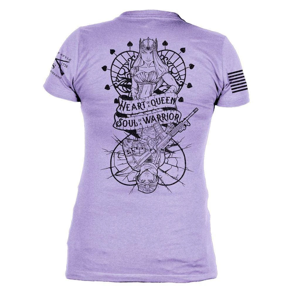 Women's Heart And Soul Of A Warrior V-Neck - Lavender - Image 6