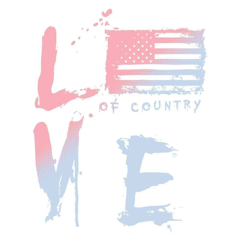 Women's Love Of Country Ombre T-Shirt - White - Image 2