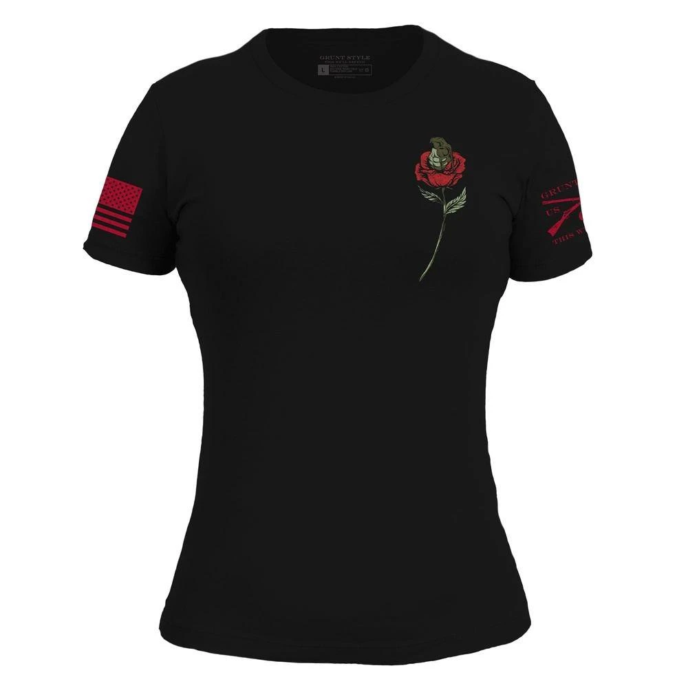 Women's Death Rose T-Shirt - Black - Image 7