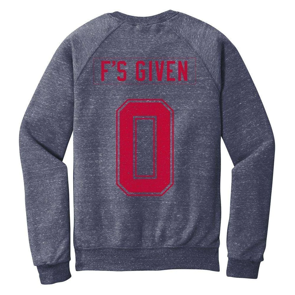Zero F's Given Terry Crew Sweatshirt - Navy Heather - Image 6