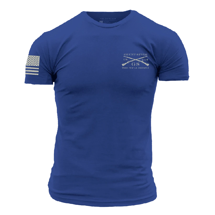 Grunt Style Stars & Bars T-Shirt - Royal - Image 7