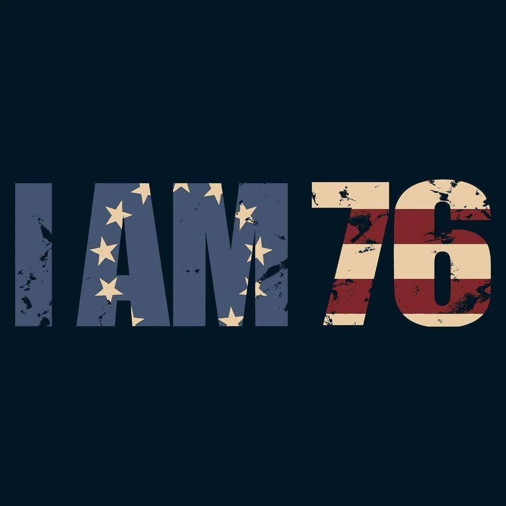 I AM 76 T-Shirt - Midnight Navy - Image 6