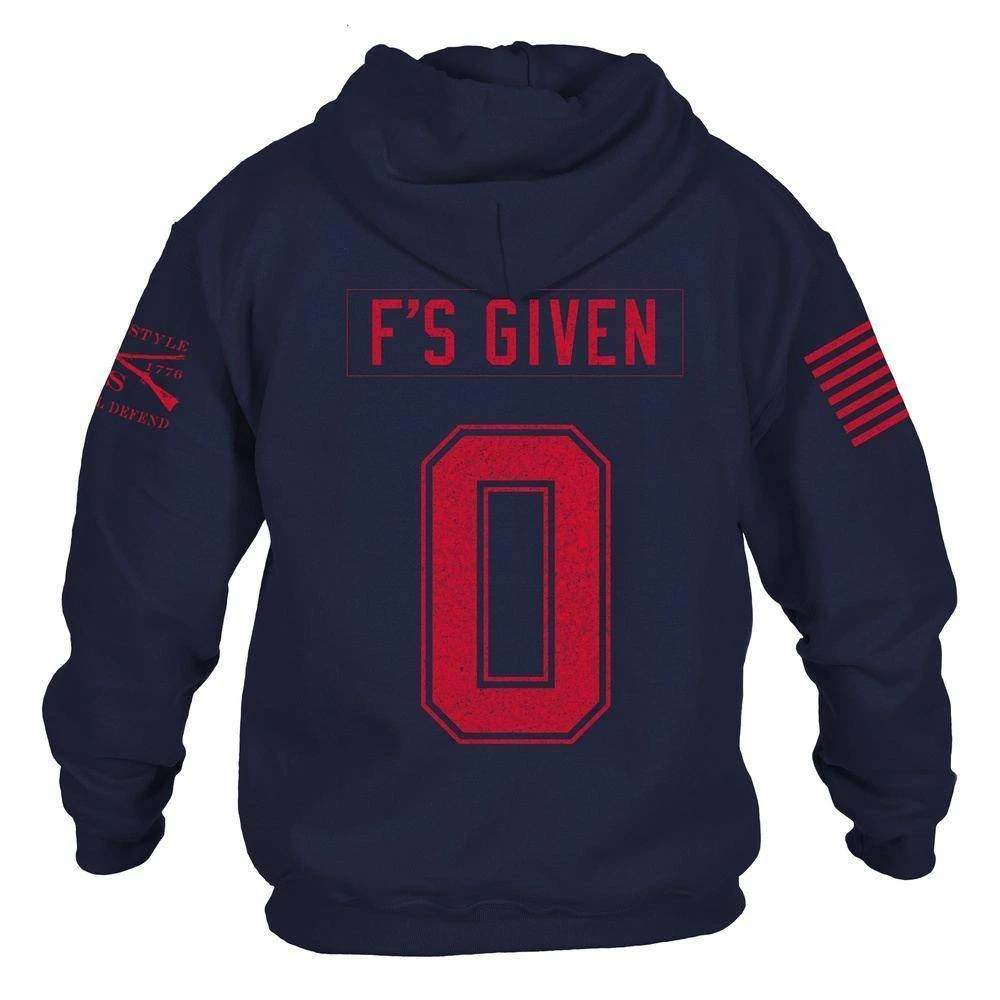Zero F's Given Hoodie - Navy - Image 7