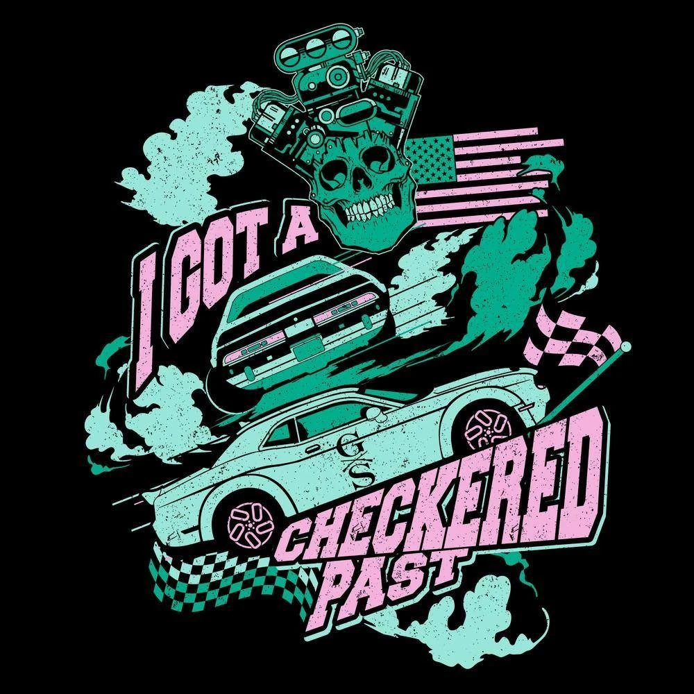 Checkered Past T-Shirt - Black - Image 5