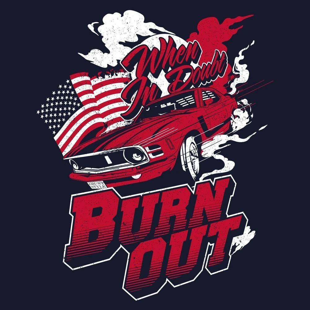 Burn Out T-Shirt- Navy - Image 5