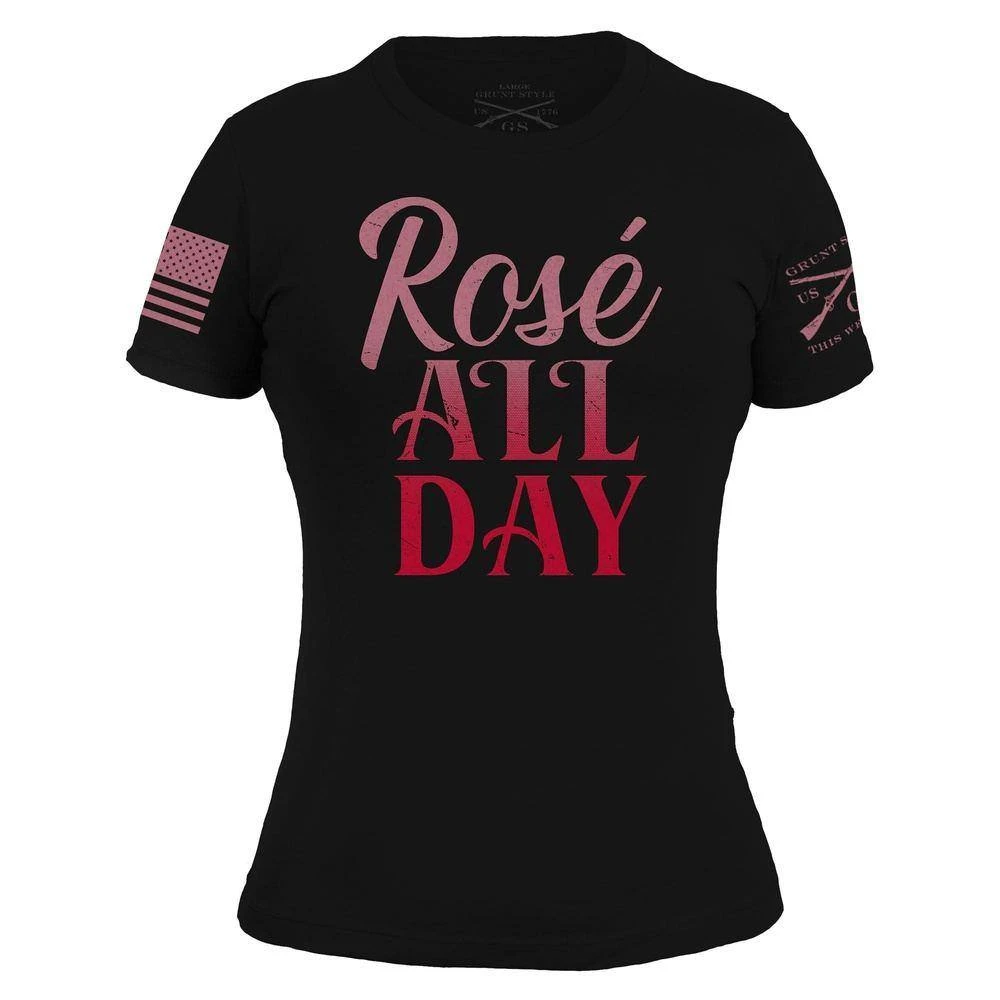 Women's Rosé All Day Slim Fit T-Shirt - Black - Image 2