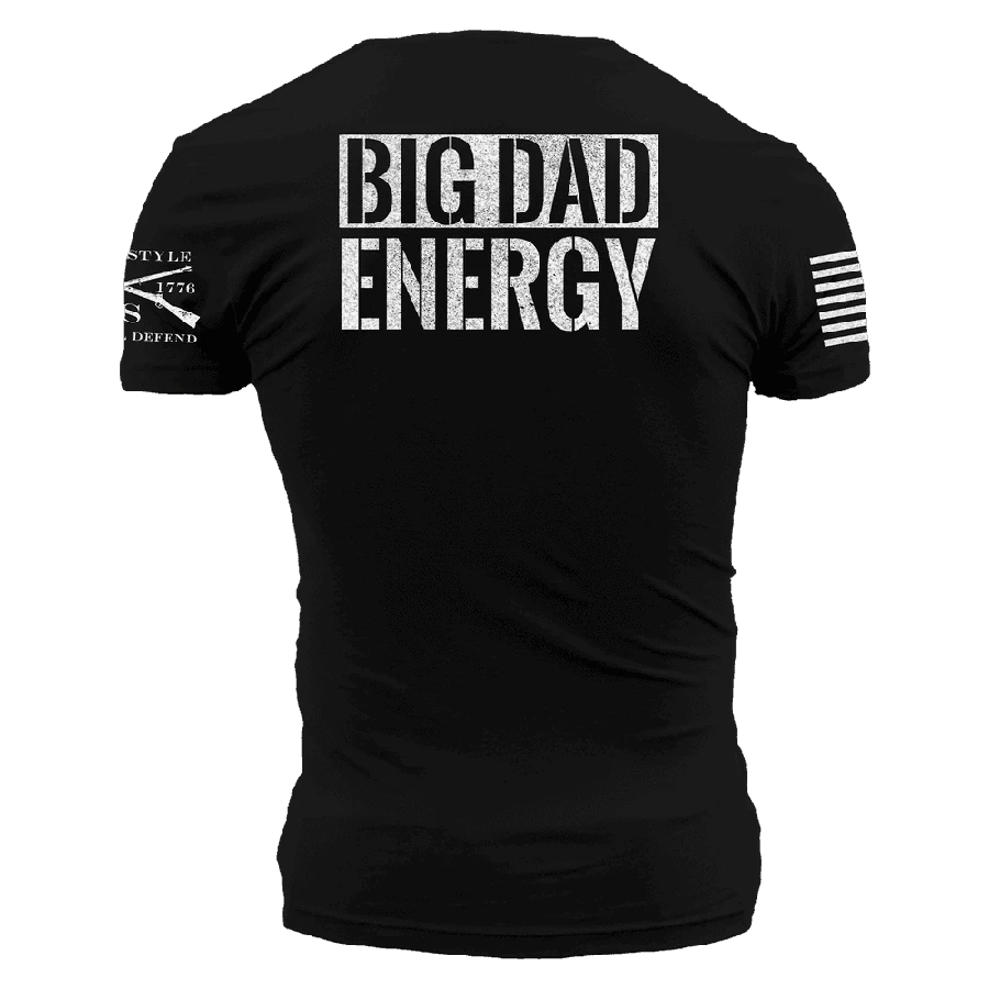 Big Dad Energy T-Shirt - Black - Image 5