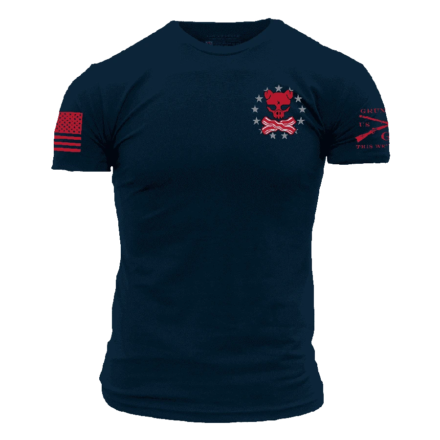 Barrel Bacon T-Shirt - Midnight Navy - Image 4