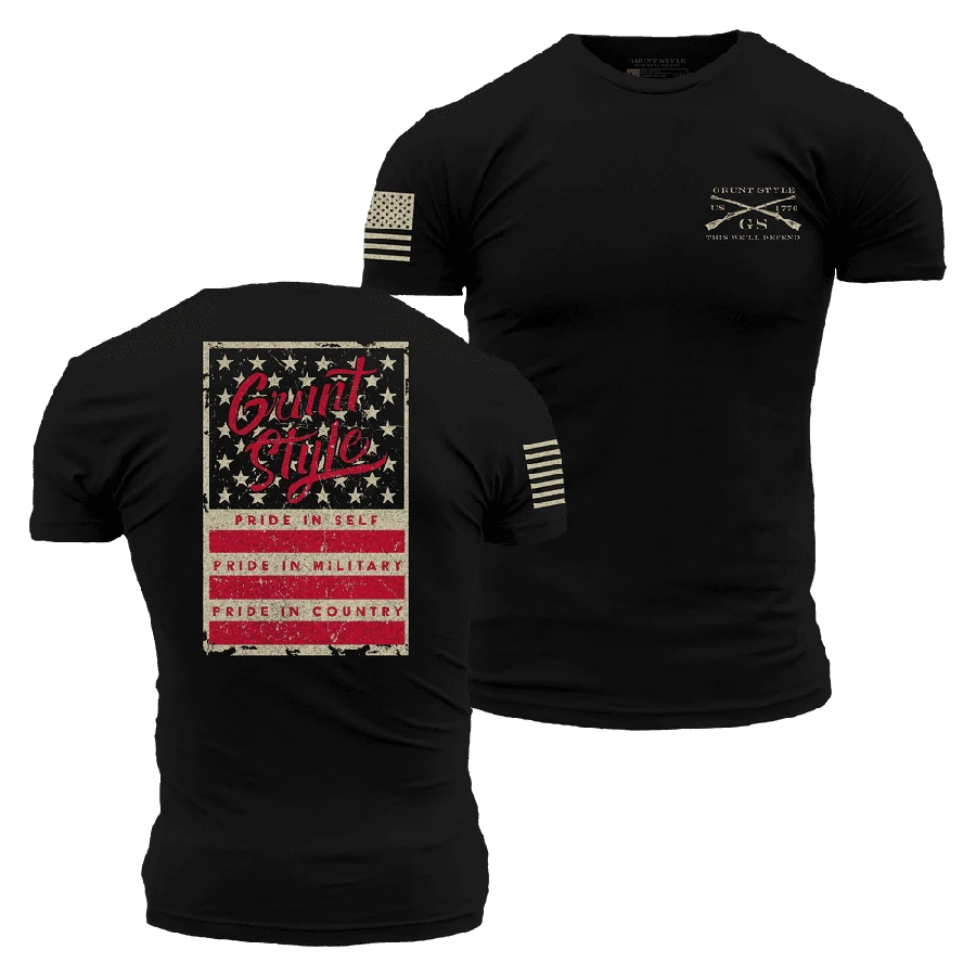 Grunt Style Stars & Bars T-Shirt - Black