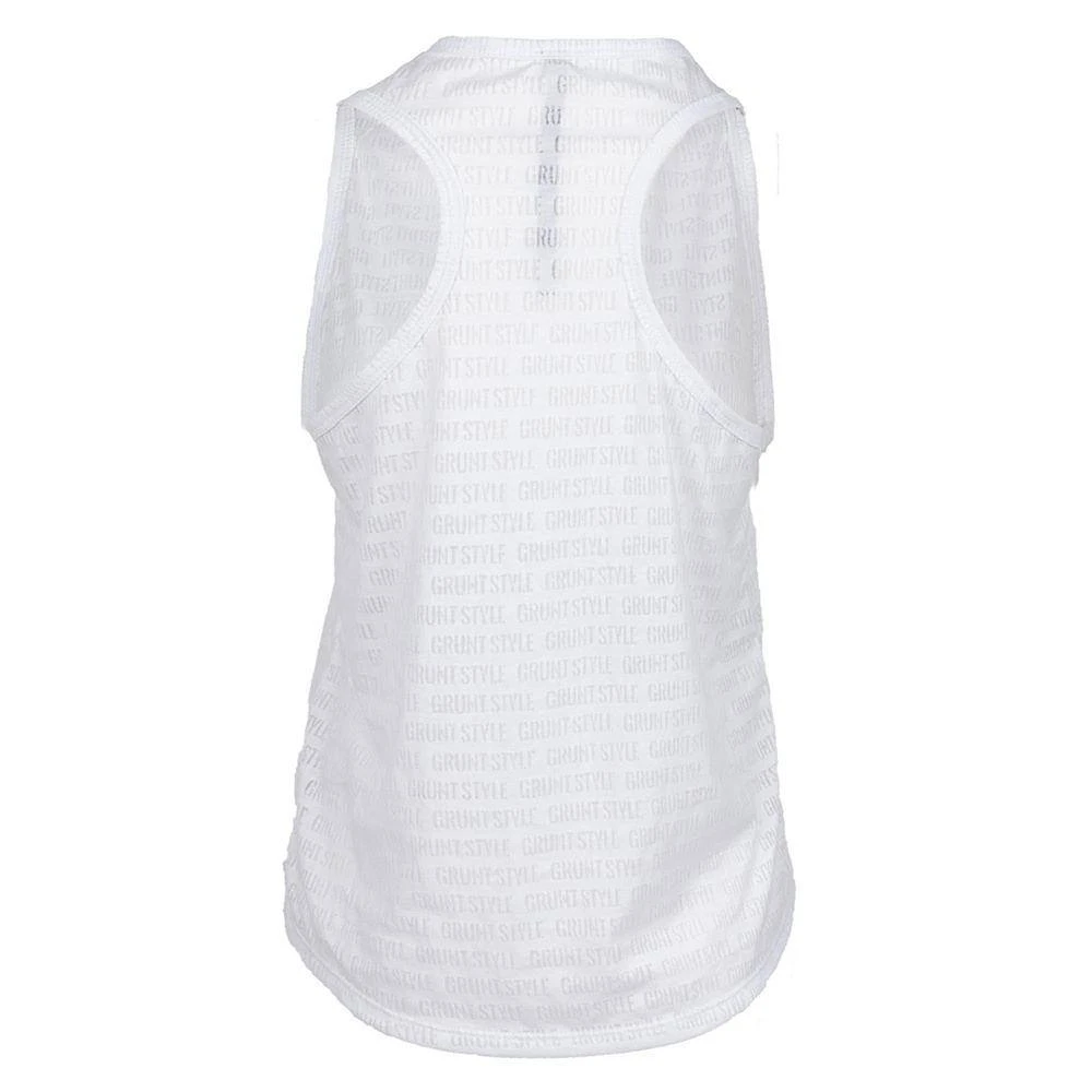 Women's Burn Out Tank - White - Image 3