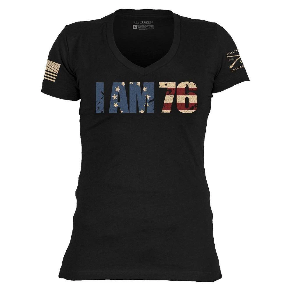 Women's I AM 76 V-Neck - Black - Image 4