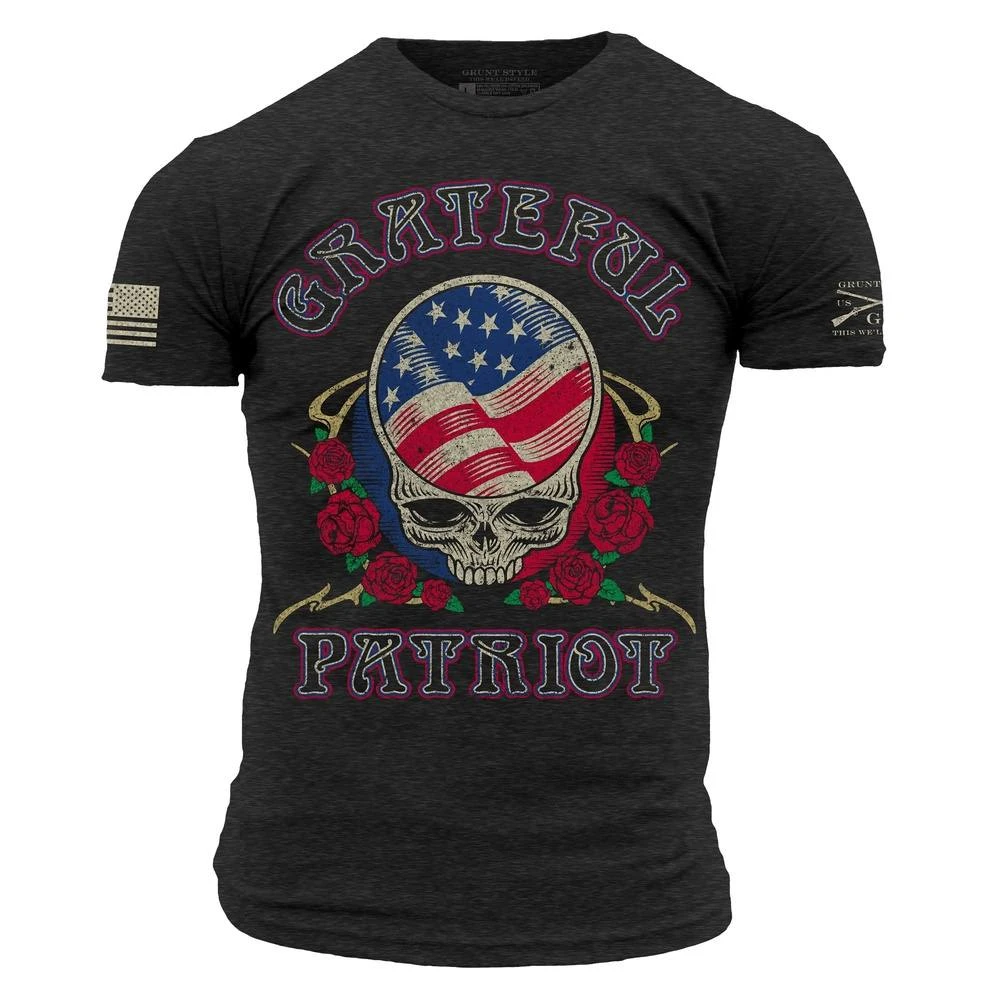 Grateful Patriot T-Shirt - Vintage Black