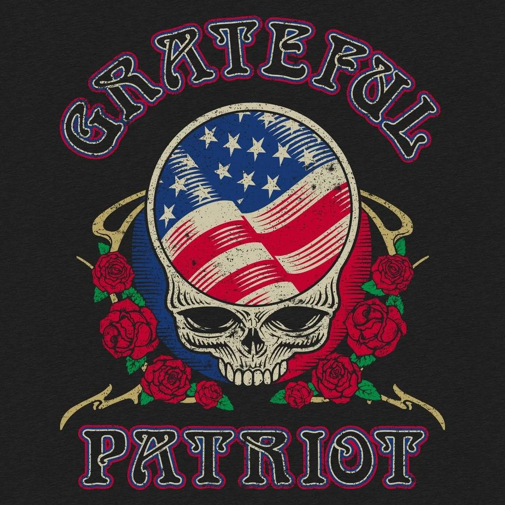 Grateful Patriot T-Shirt - Vintage Black - Image 4