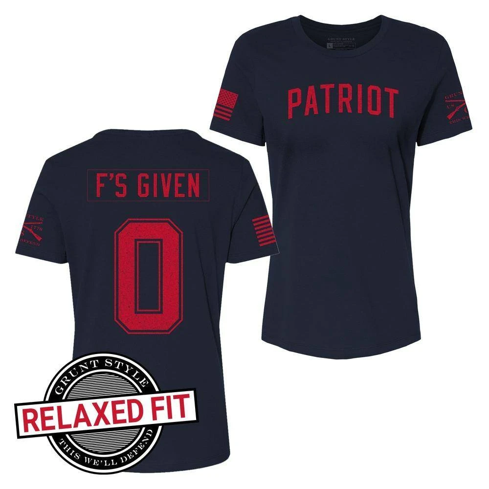 Women's Zero F's Given Relaxed Fit T-Shirt - Midnight Navy