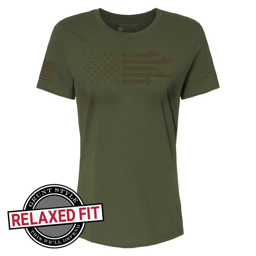 Women's Always Forward Relaxed Fit T-Shirt - Military Green - Image 2