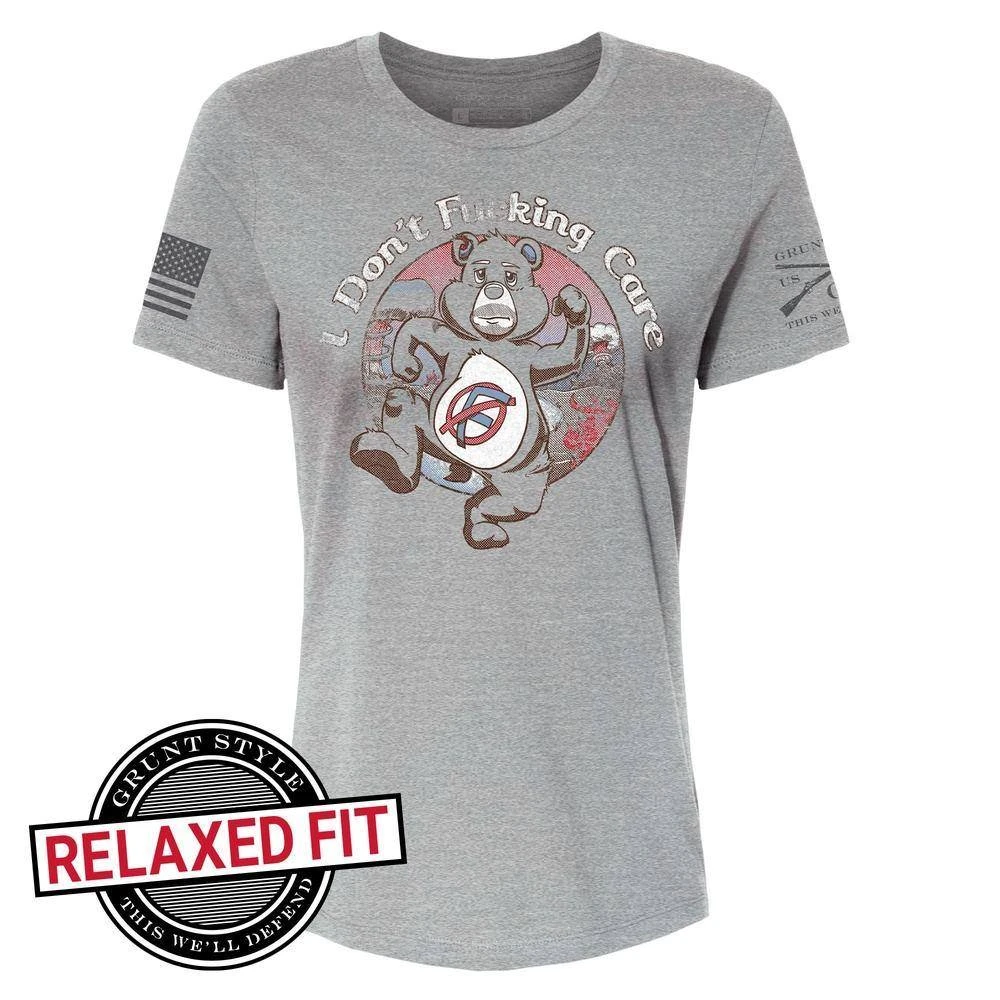 Women's I Don't F*cking Care Relaxed Fit T-Shirt - Athletic Heather