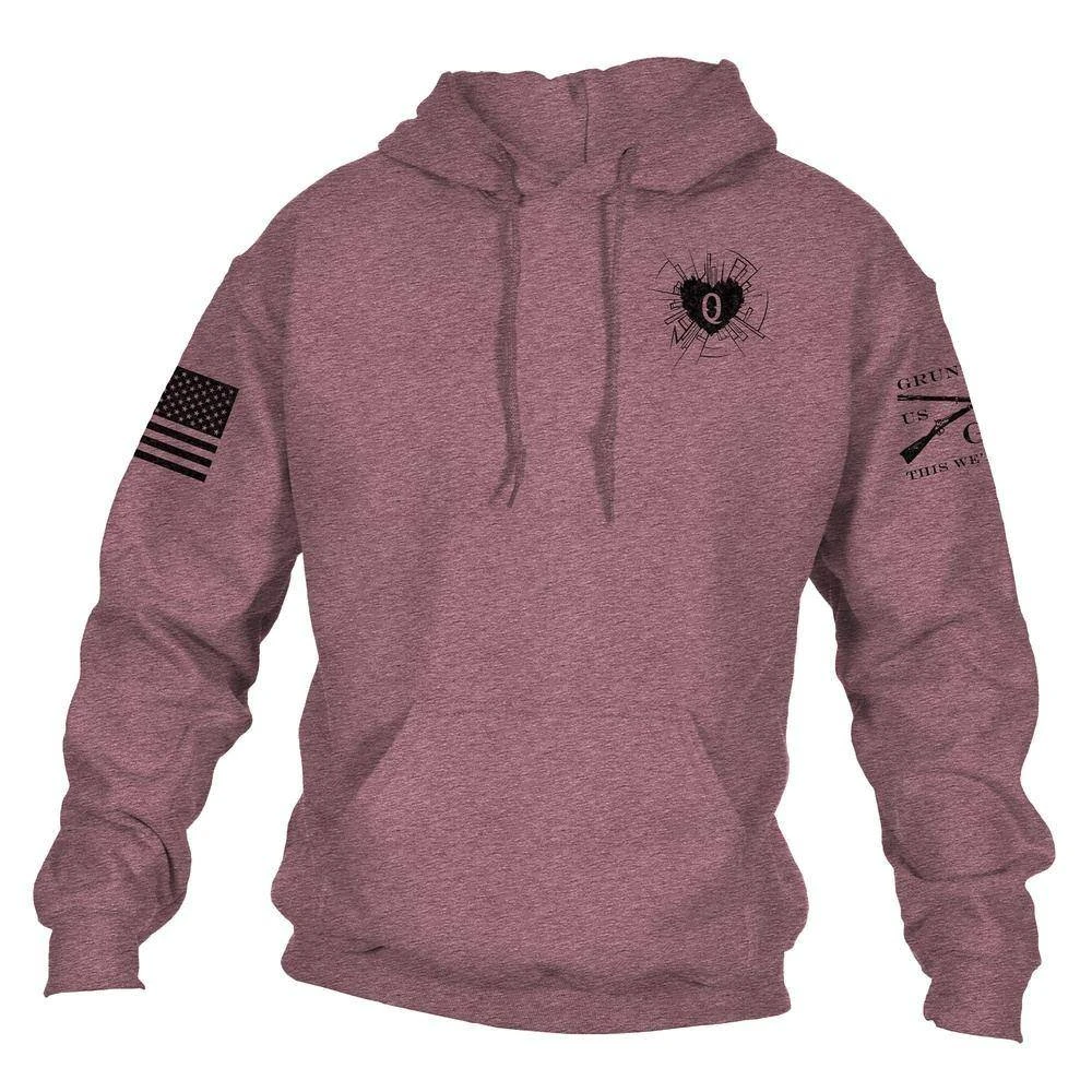 Women's Heart And Soul Of A Warrior Hoodie - Heather Maroon - Image 6