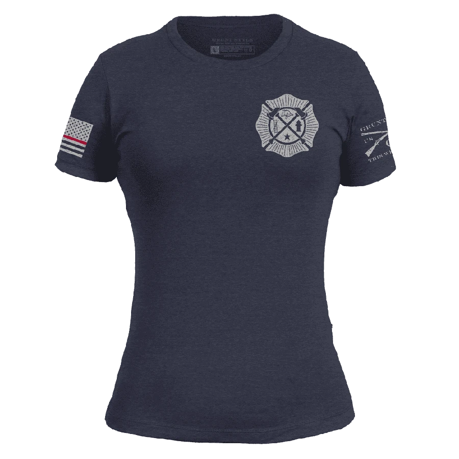 Women's Wherever Flames May Rage Slim Fit T-Shirt - Midnight Navy - Image 8
