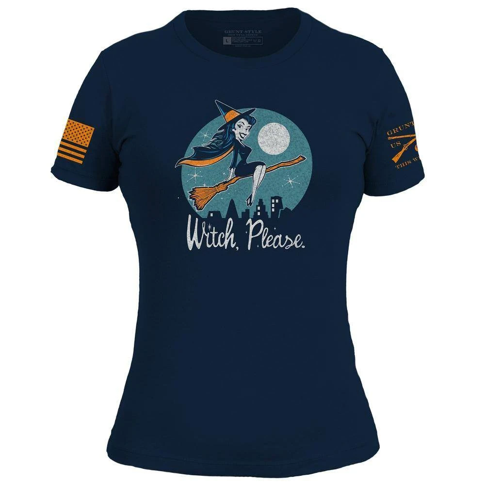Women's Witch, Please Slim Fit T-Shirt - Midnight Navy - Image 2