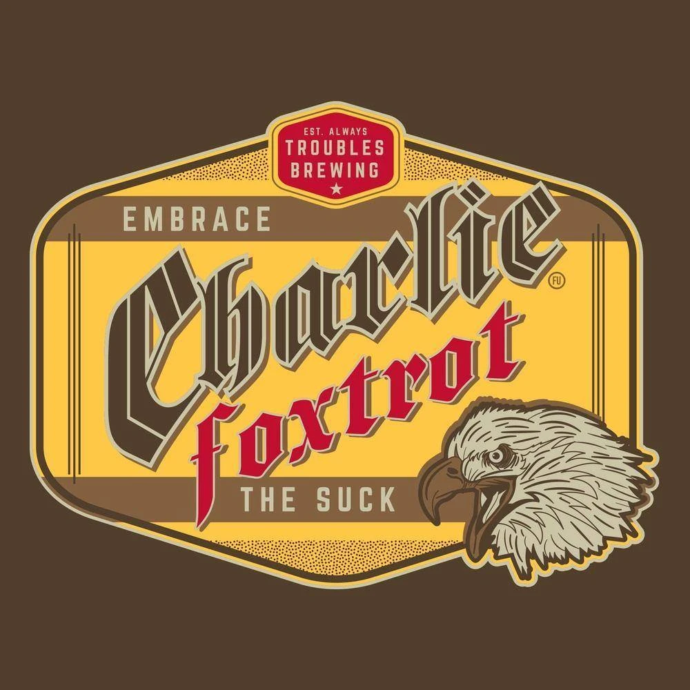 Charlie Foxtrot Brewing T-Shirt - Heather Brown - Image 4