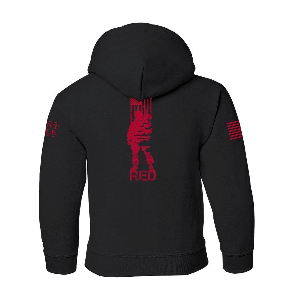 Youth R.E.D. All Forces Hoodie - Black - Image 4