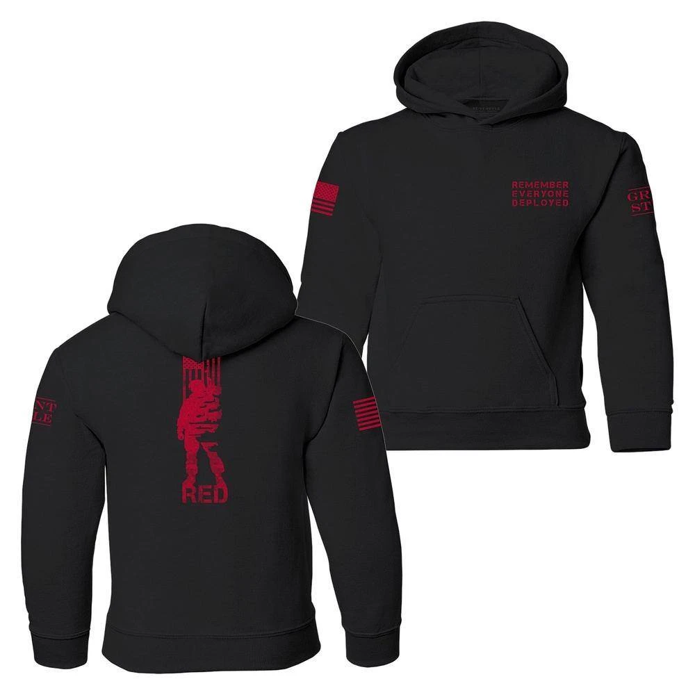 Youth R.E.D. All Forces Hoodie - Black - Image 2