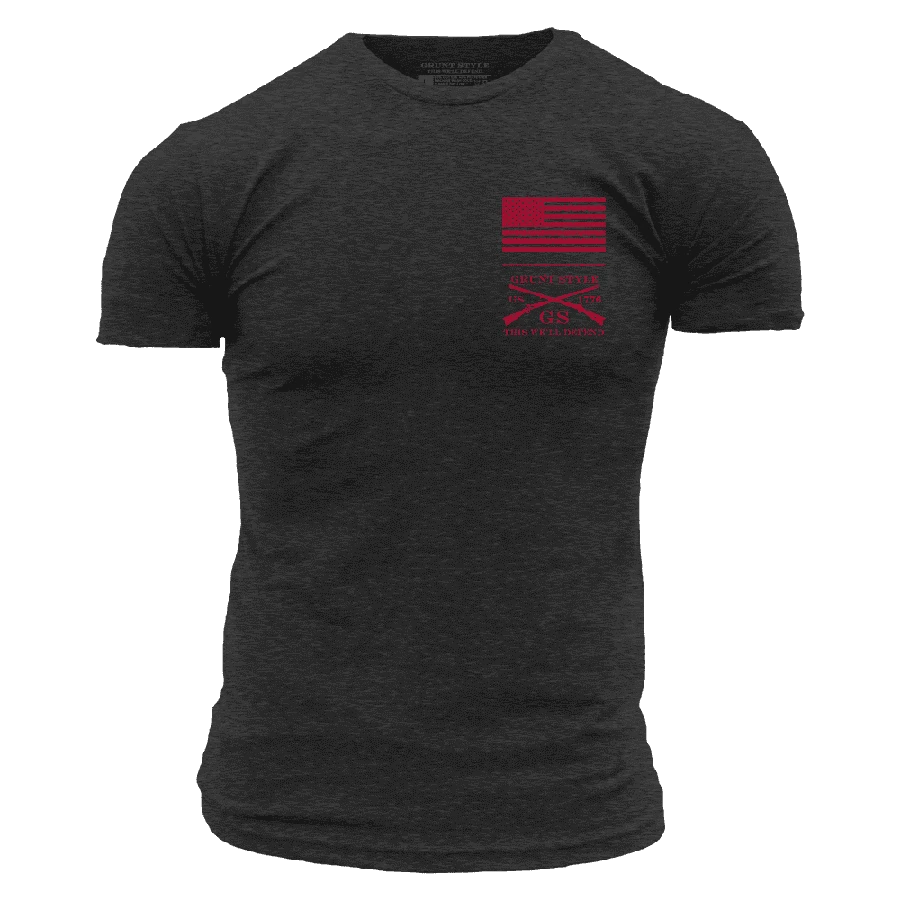 Red Blood Blue Collar™ T-Shirt - Charcoal - Image 7