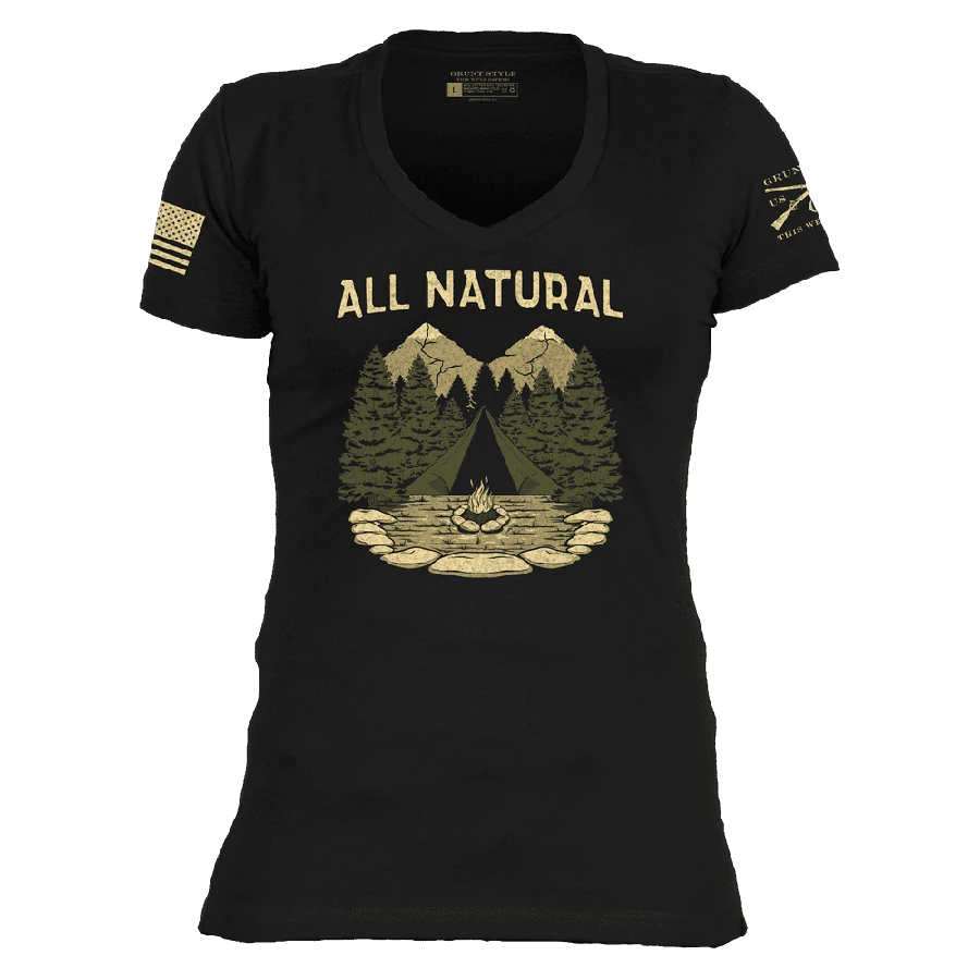 Women's All NaturalV-Neck - Black - Image 2