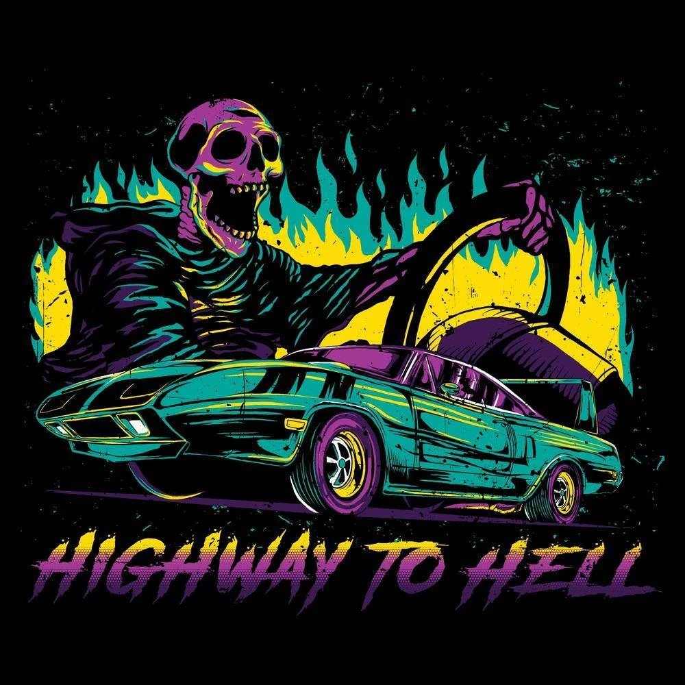 Highway To Hell T-Shirt - Black - Image 11