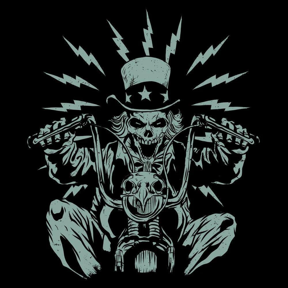 Uncle Sam Freedom Rider T-Shirt - Black - Image 7