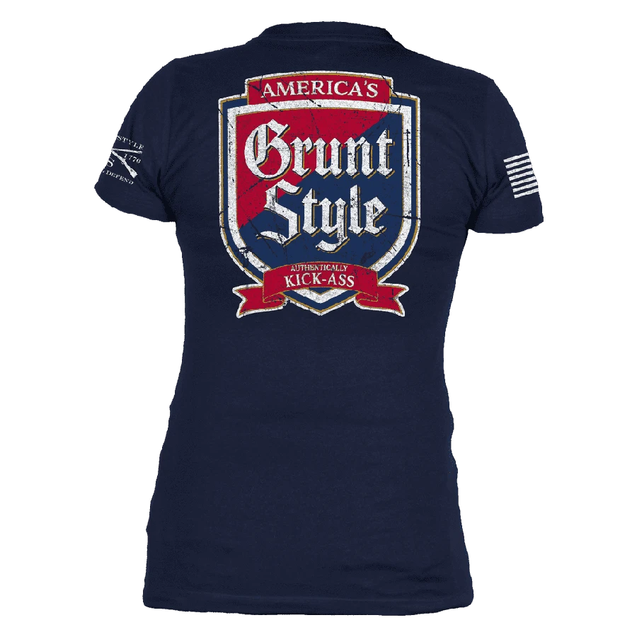 Women's Kick Ass Brewing V-Neck - Midnight Navy - Image 11