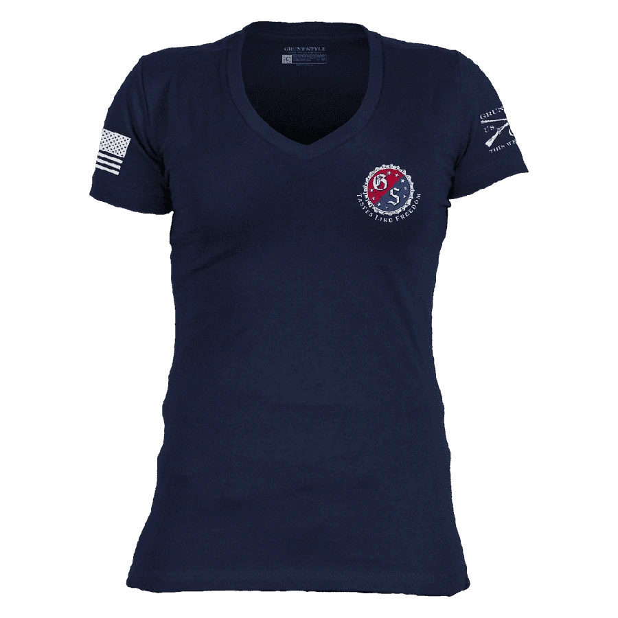 Women's Kick Ass Brewing V-Neck - Midnight Navy - Image 10