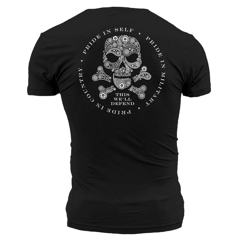 Death Paisley T-Shirt - Black - Image 7