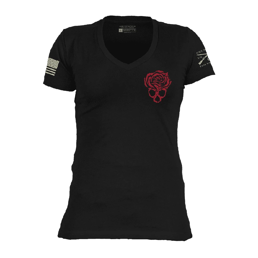 Women's Grim Reaper V-Neck - Black - Image 4