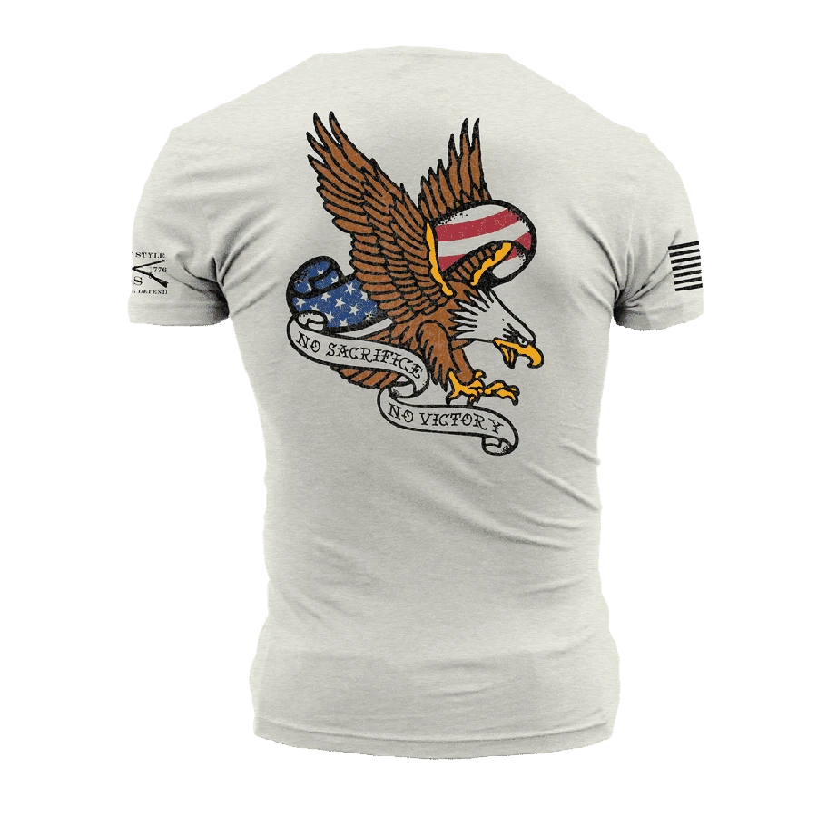 No Sacrifice No Victory T-Shirt - Sand - Image 6