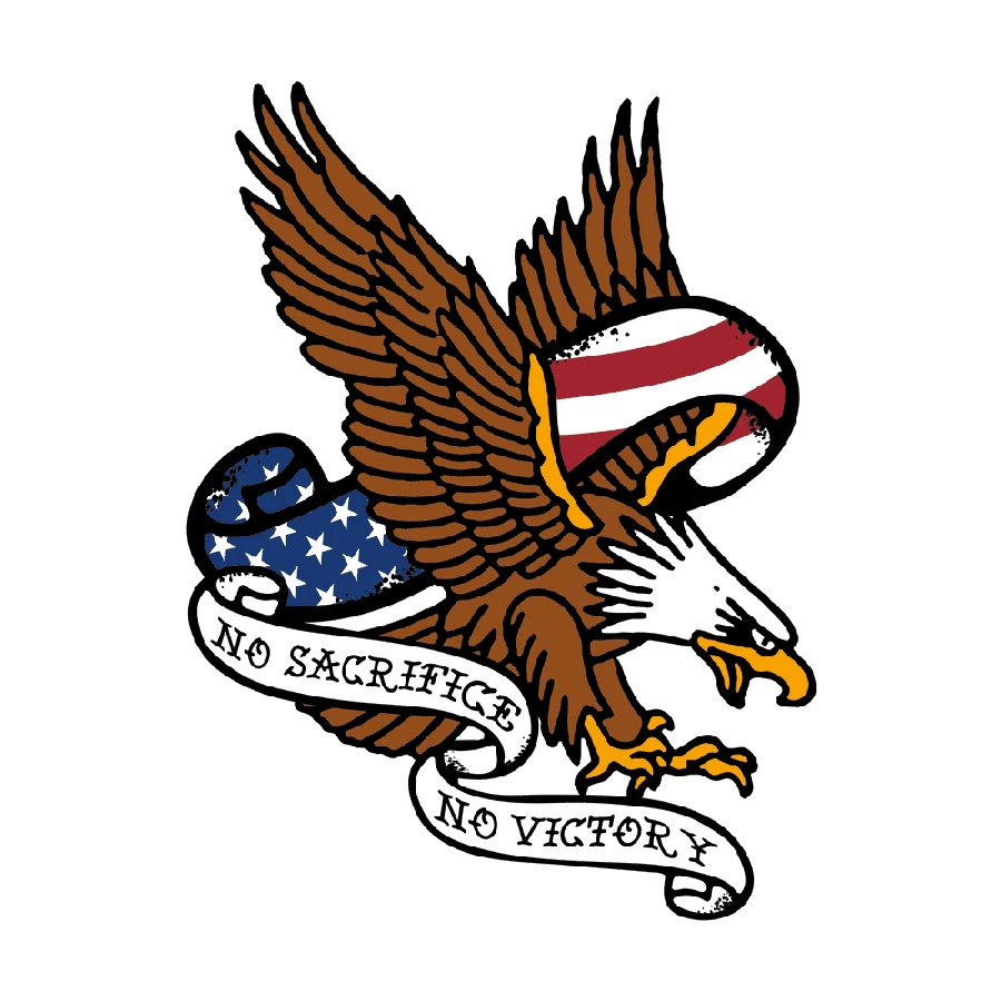 Women's No Sacrifice No Victory V-Neck - White - Image 8