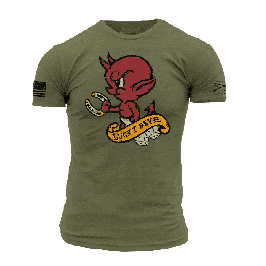 Lucky Devil T-Shirt - Military Green